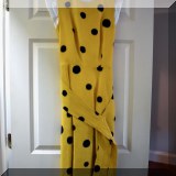 H45. Hobbs London yellow dress with black dots. Size 2 - $100